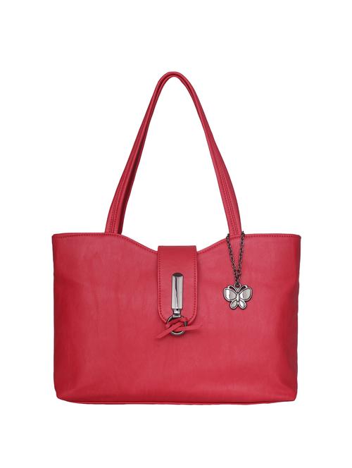 red leatherette (pu) handbag - 16078131 - Very Small Image - 1