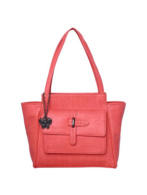 pink leatherette (pu) handbag - 16078134 - Very Small Image - 1