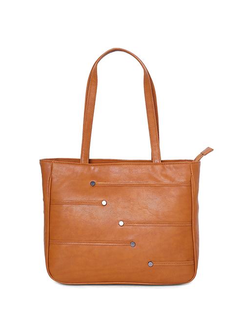 tan leatherette (pu) handbag - 16078152 - Very Small Image - 1