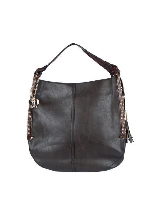 brown leatherette (pu) handbag - 16078235 - Very Small Image - 1