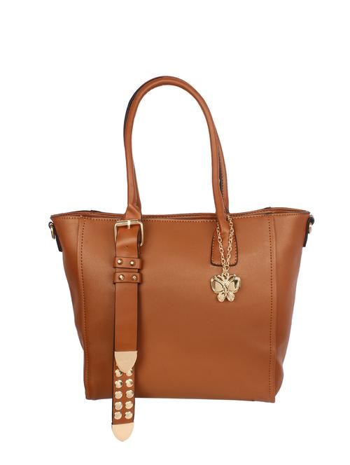 brown leatherette (pu) handbag - 16078261 - Very Small Image - 1