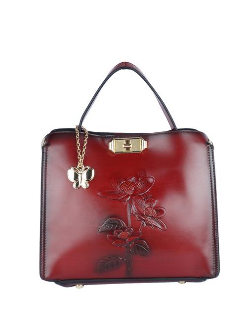 red leatherette (pu) handbag - 16078295 - Very Small Image - 1