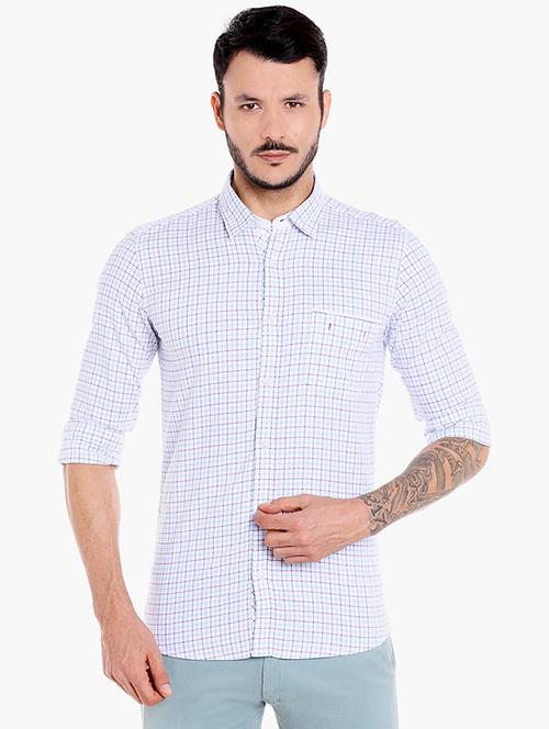 white checkered casual shirt - 16078830 - Very Small Image - 1