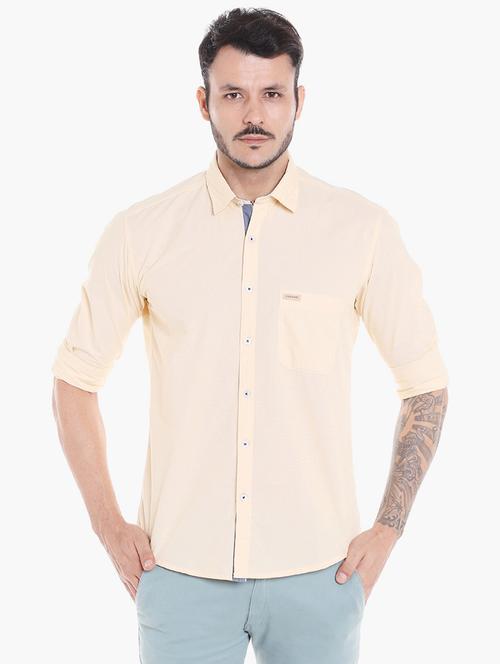 yellow solid casual shirt - 16078851 - Very Small Image - 1