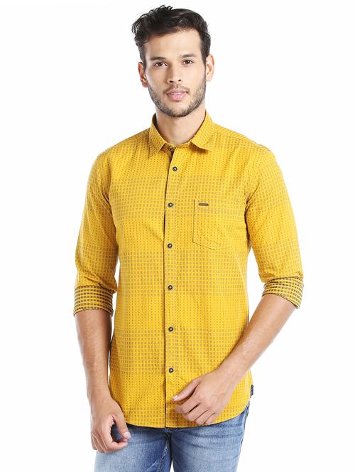 yellow printed casual shirt - 16078864 - Very Small Image - 1