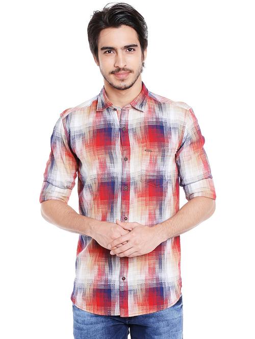 red printed casual shirt - 16078867 - Very Small Image - 1