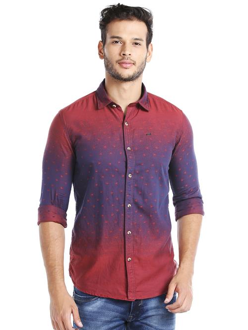 red printed casual shirt - 16078871 - Very Small Image - 1
