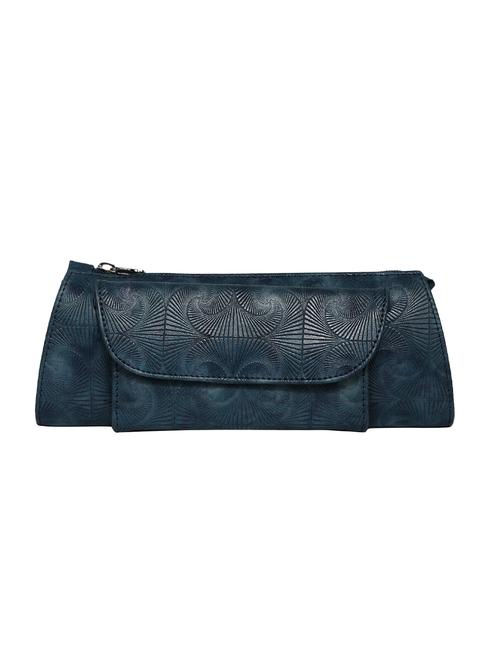 blue leatherette (pu) regular clutch and wallet combo - 16079472 - Very Small Image - 1