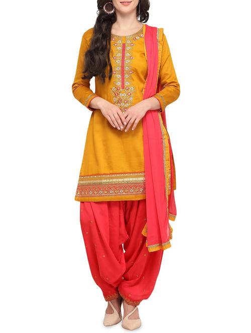 embroidered unstitched suit - 16079484 - Very Small Image - 1