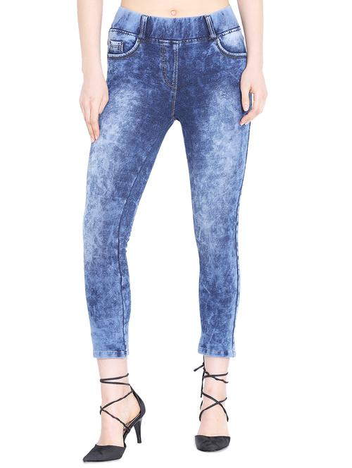 acid washed pocket detail jegging - 16079733 - Very Small Image - 1