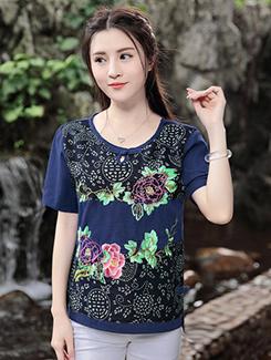 graphic print short sleeved tee - 16080832 - Very Small Image - 1