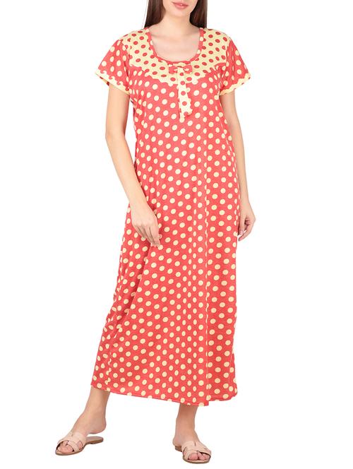 color block polka dots gown - 16081702 - Very Small Image - 1