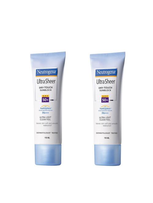 ultra sheer dry touch sunblock spf 50+(118ml)(pack of 2) - 16081877 - Very Small Image - 1