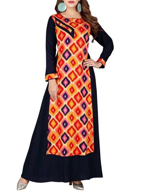 ikat layered kurta - 16082029 - Very Small Image - 1