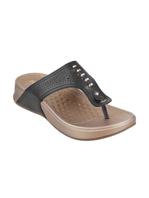 black leather flip flops - 16082929 - Very Small Image - 1