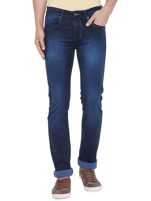 blue heavy washed jeans - 16085102 - Very Small Image - 1