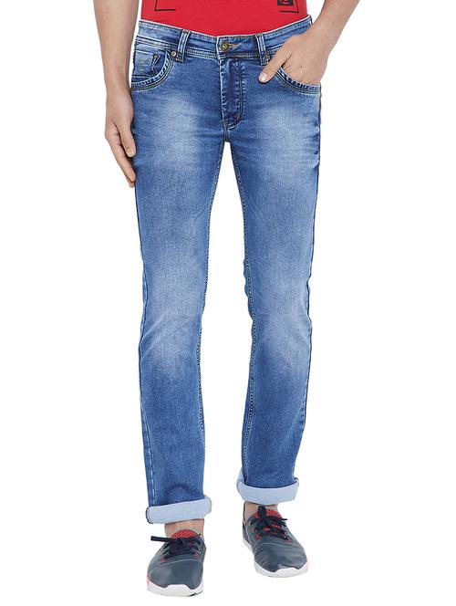 blue heavy washed jeans - 16085104 - Very Small Image - 1