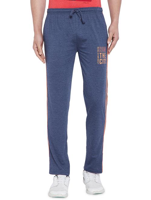 blue cotton full length track pant - 16085119 - Very Small Image - 1