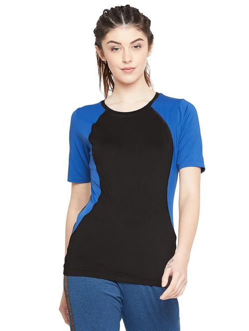 color block round neck tee - 16085147 - Very Small Image - 1
