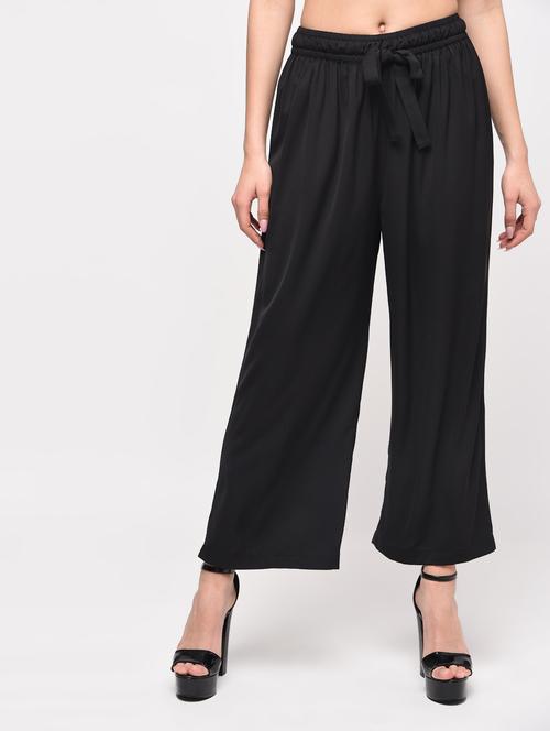 high rise drawstring palazzo - 16087376 - Very Small Image - 1