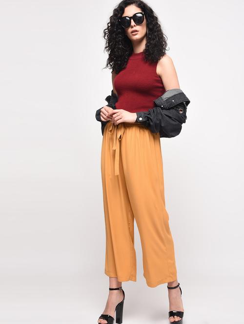 high rise drawstring palazzo - 16087377 - Very Small Image - 1