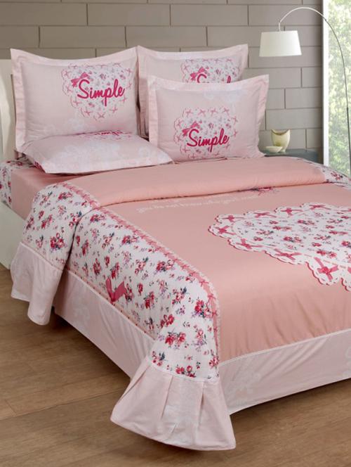 pure cotton king size bedsheet with frill - 16087416 - Very Small Image - 1