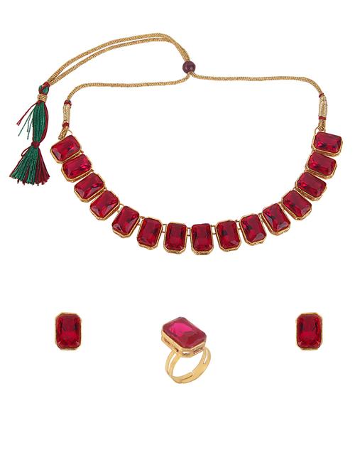 blue metal necklaces and earring - 16087794 - Very Small Image - 1