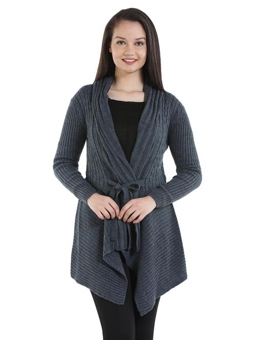 tie front cable knit shrug - 16088155 - Very Small Image - 1