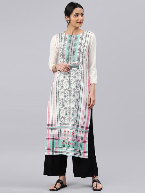 printed straight kurta - 16088989 - Very Small Image - 1