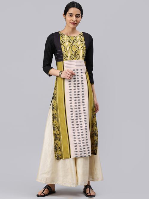 printed straight kurta - 16088998 - Very Small Image - 1