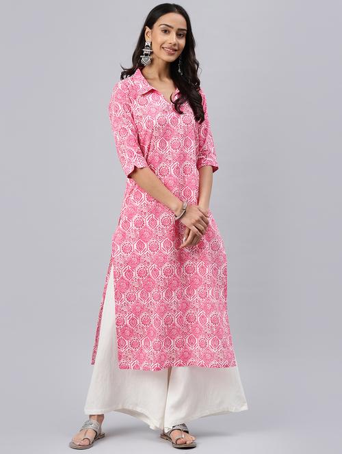 printed straight kurta - 16089012 - Very Small Image - 1
