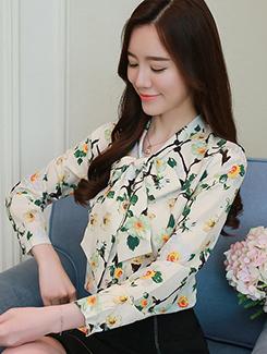 tie knot floral top - 16089288 - Very Small Image - 1