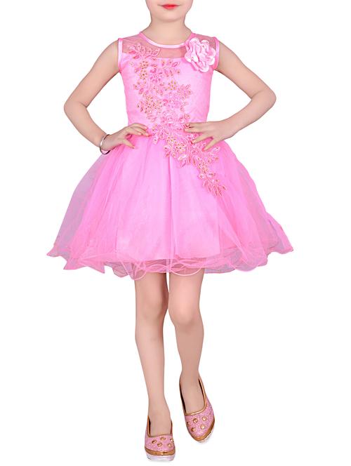 pink cotton frock - 16089689 - Very Small Image - 1