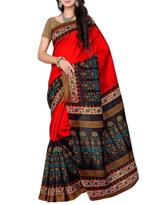 multi colored art silk bhagalpuri saree with blouse - 16090321 - Very Small Image - 1