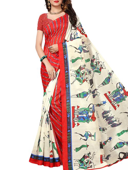red silk bhagalpuri saree with blouse - 16090332 - Very Small Image - 1