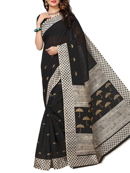 black art silk bhagalpuri saree with blouse - 16090348 - Very Small Image - 1