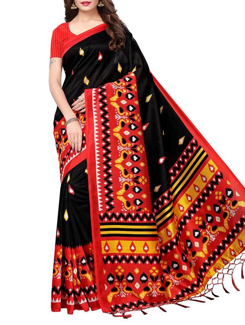 red silk mysore saree with blouse - 16090439 - Very Small Image - 1