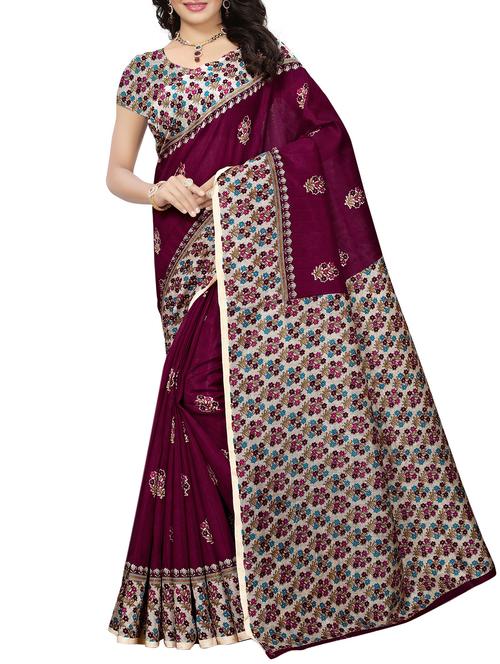 multi colored silk mysore saree with blouse - 16090441 - Very Small Image - 1
