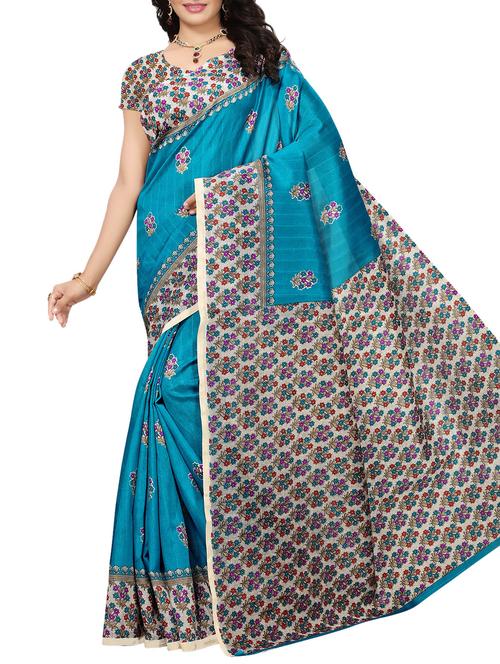 multi colored silk mysore saree with blouse - 16090447 - Very Small Image - 1