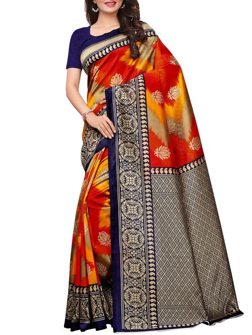 multi colored silk mysore saree with blouse - 16090477 - Very Small Image - 1