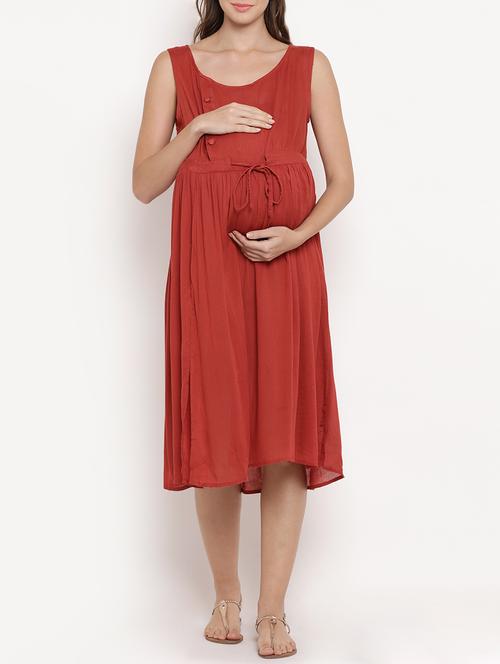 drawstring maternity wear dress - 16091237 - Very Small Image - 1