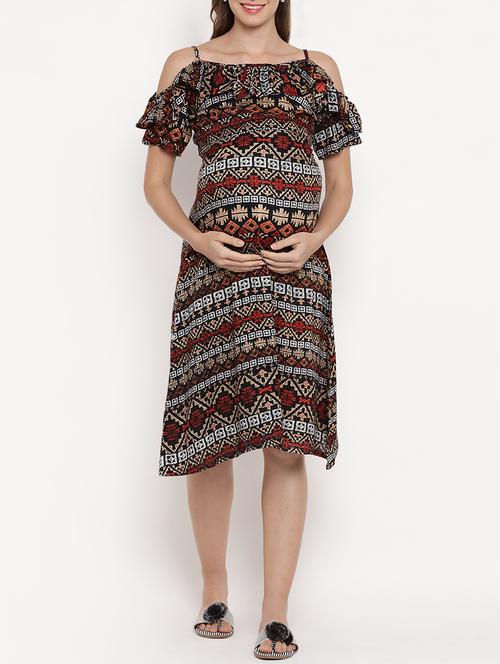 ruffle detail maternity wear dress - 16091250 - Very Small Image - 1