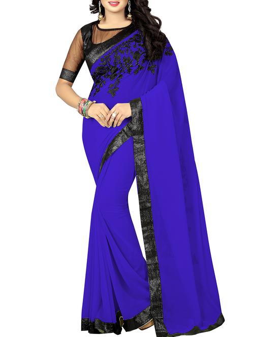 floral dori thread embroidered saree - 16091488 - Very Small Image - 1