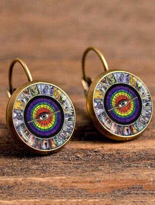 multi colored drop earring - 16091520 - Very Small Image - 1