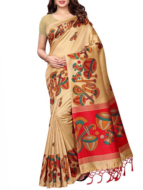 conversational printed saree with blouse - 16092021 - Very Small Image - 1