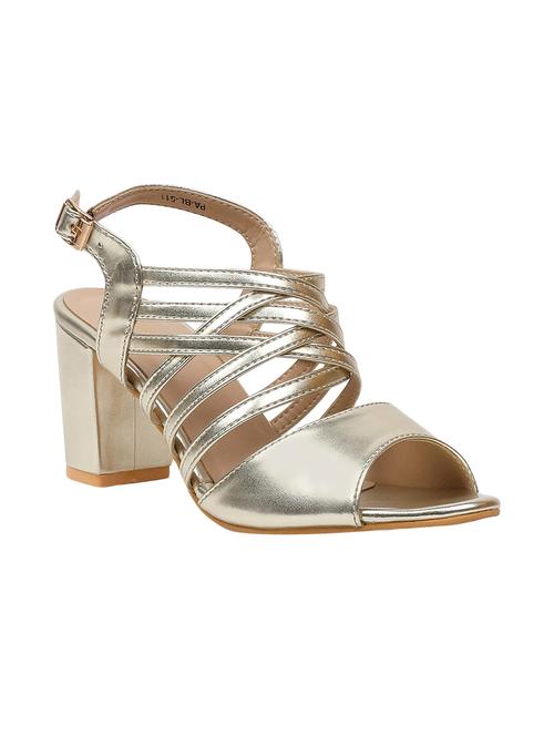 gold back strap sandals - 16092468 - Very Small Image - 1