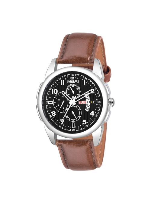 round dial analog watch (xm-gr026-bkbr) - 16092612 - Very Small Image - 1