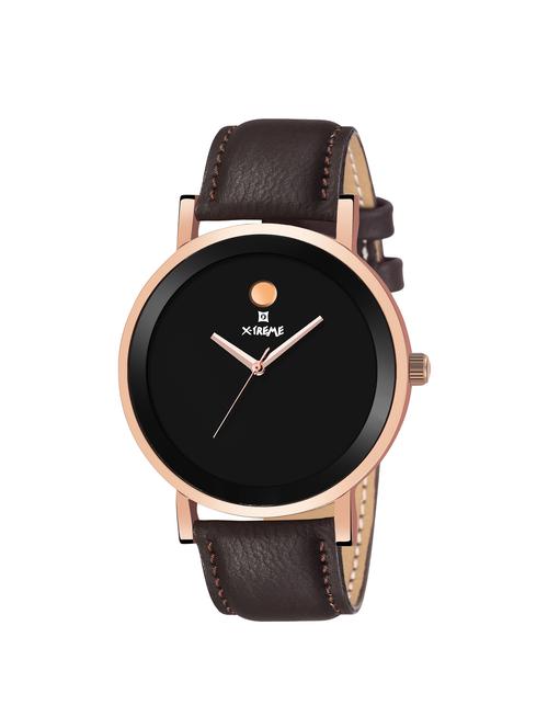round dial analog watch (xm-gr032-bkbr) - 16092620 - Very Small Image - 1