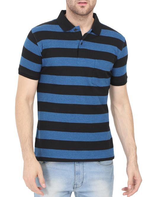 blue striped polo tshirt - 16093047 - Very Small Image - 1