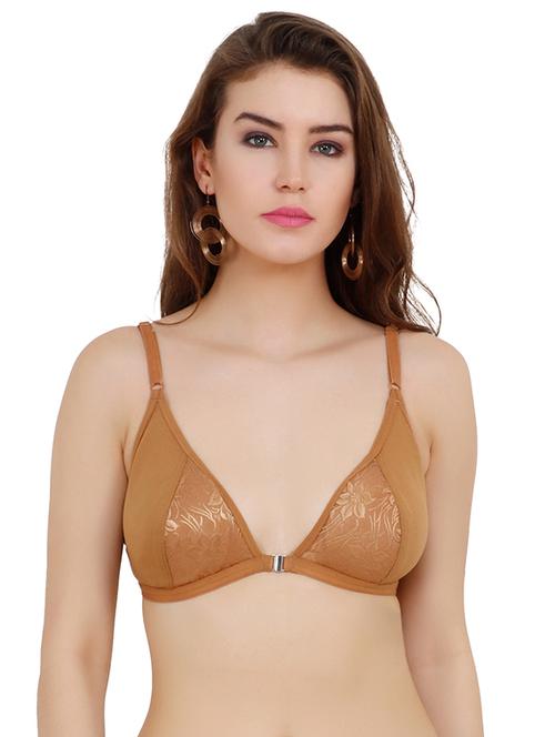 lace detail front open bra - 16093086 - Very Small Image - 1